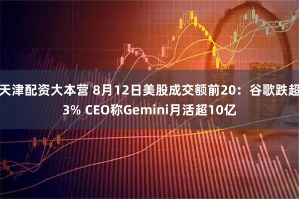 天津配资大本营 8月12日美股成交额前20：谷歌跌超3% CEO称Gemini月活超10亿